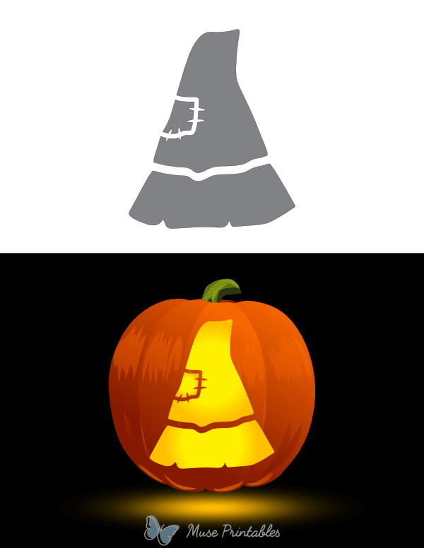 Scarecrow Hat Pumpkin Stencil