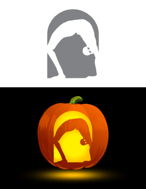 Scary Man Pumpkin Stencil