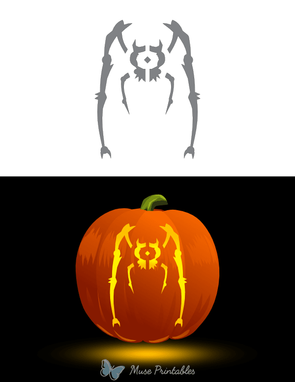 Scary Robot Pumpkin Stencil