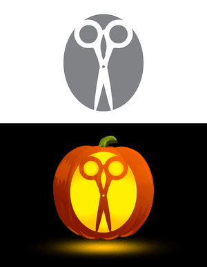 Scissors Pumpkin Stencil