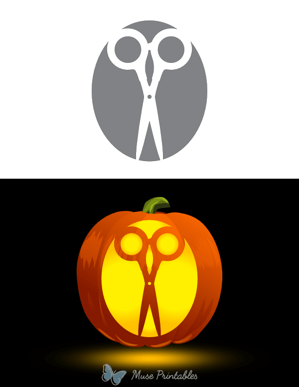 Scissors Pumpkin Stencil