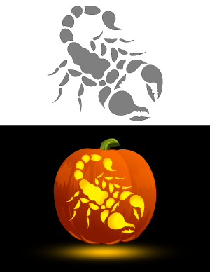 Scorpion Pumpkin Stencil