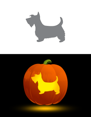 Scottie Dog Pumpkin Stencil