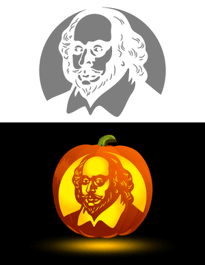 Shakespeare Pumpkin Stencil