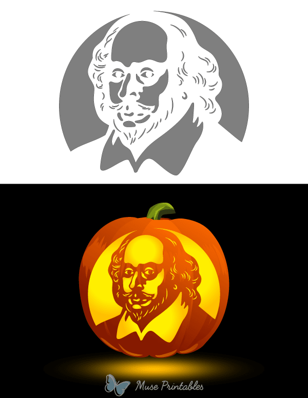 Shakespeare Pumpkin Stencil