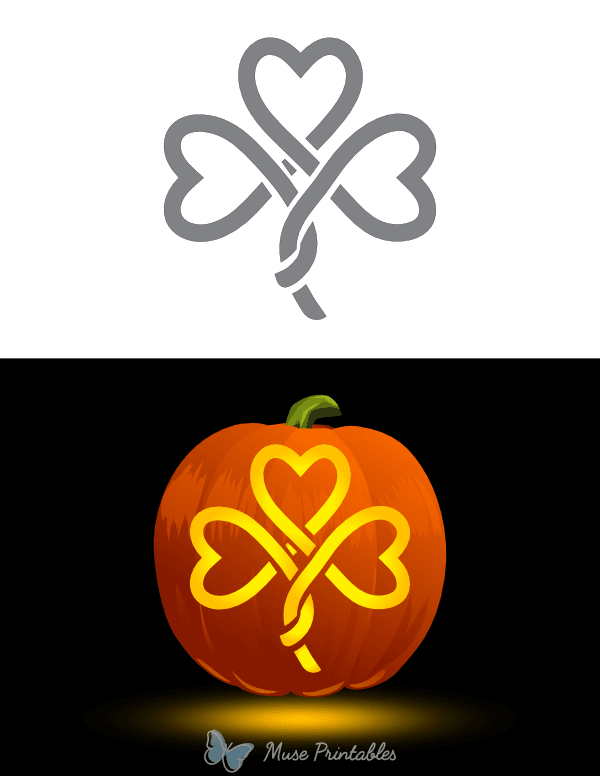 Shamrock Celtic Knot Pumpkin Stencil