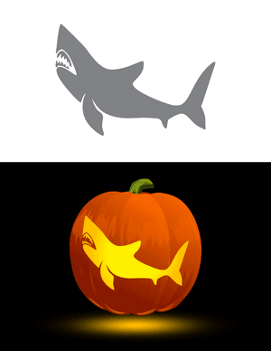 Shark Pumpkin Stencil