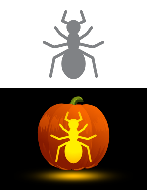 Simple Ant Pumpkin Stencil