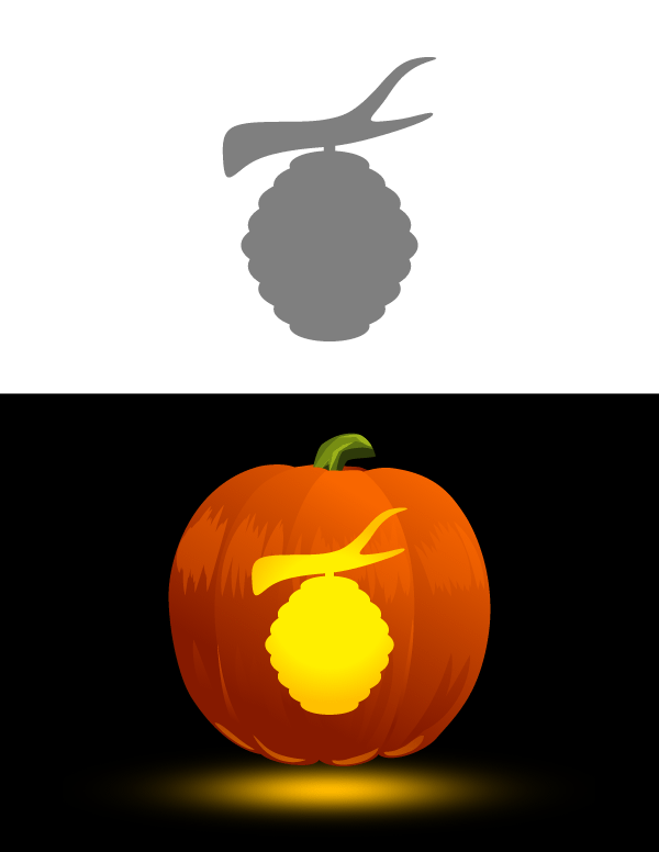 Simple Beehive Pumpkin Stencil