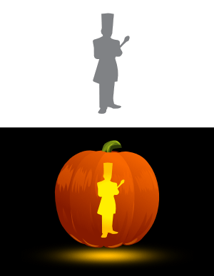 Simple Chef Pumpkin Stencil