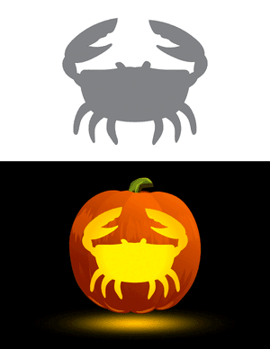 Simple Crab Pumpkin Stencil