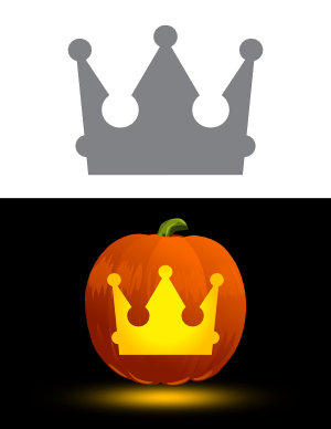 Simple Crown Pumpkin Stencil