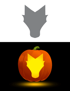 Simple Dragon Head Pumpkin Stencil