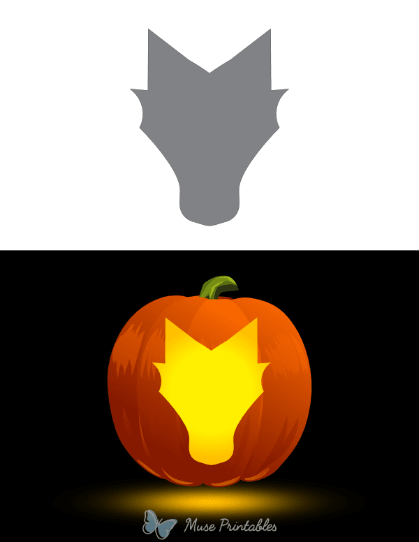 Simple Dragon Head Pumpkin Stencil