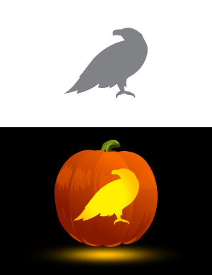 Simple Eagle Pumpkin Stencil