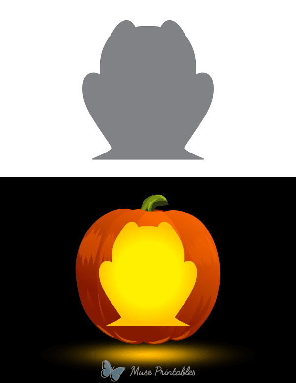 Simple Frog Pumpkin Stencil