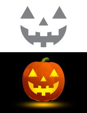 Simple Jack-o'-lantern Pumpkin Stencil