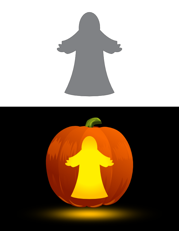 Simple Jesus Pumpkin Stencil