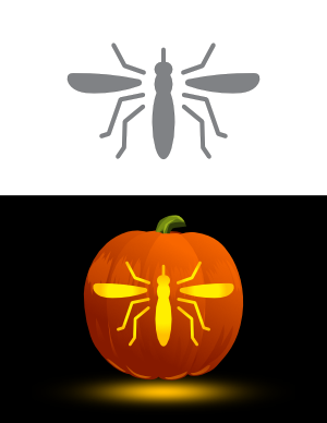 Simple Mosquito Pumpkin Stencil