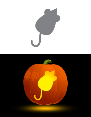 Simple Rat Pumpkin Stencil