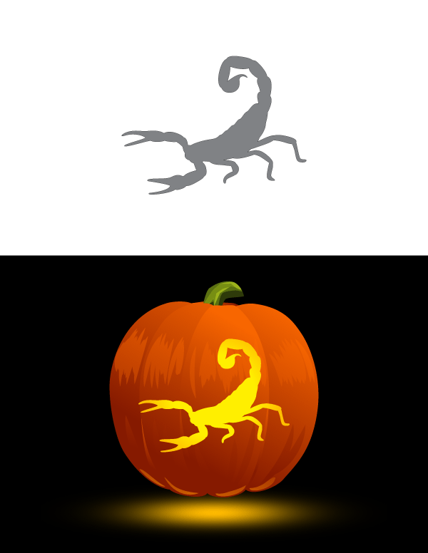 Simple Scorpion Pumpkin Stencil
