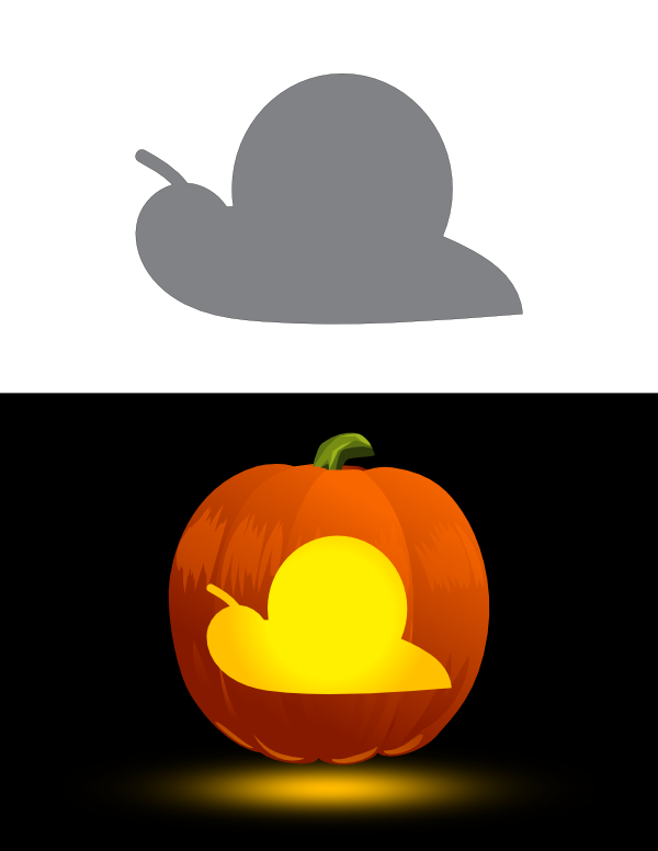 Simple Snail Pumpkin Stencil