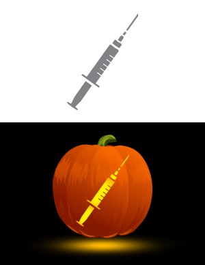 Simple Syringe Pumpkin Stencil