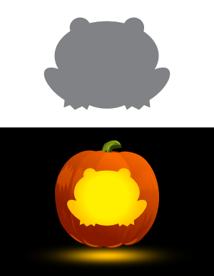 Simple Toad Pumpkin Stencil