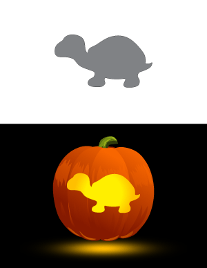 Simple Turtle Pumpkin Stencil