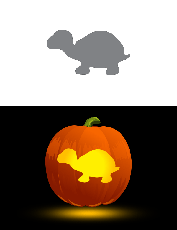 Simple Turtle Pumpkin Stencil