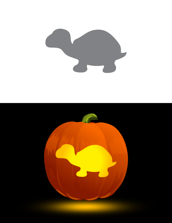 Printable Simple Turtle Pumpkin Stencil