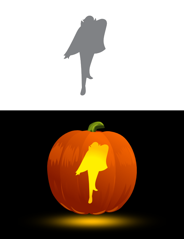 Printable Simple Vampire Pumpkin Stencil