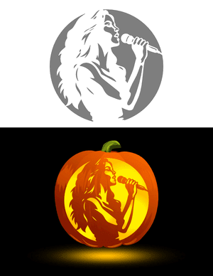 Singer Pumpkin Stencil