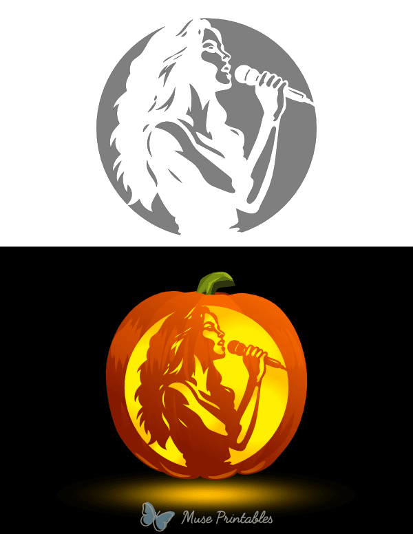 Singer Pumpkin Stencil