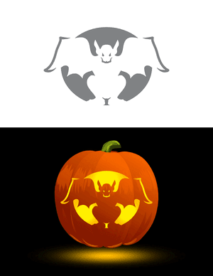 Sinister Gargoyle Pumpkin Stencil