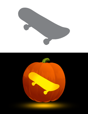 Skateboard Pumpkin Stencil