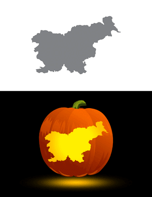 Slovenia Pumpkin Stencil