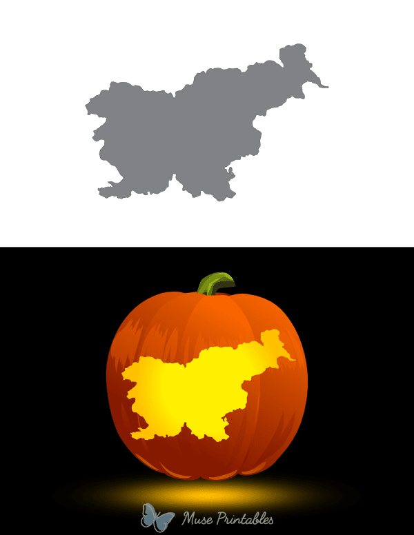 Slovenia Pumpkin Stencil