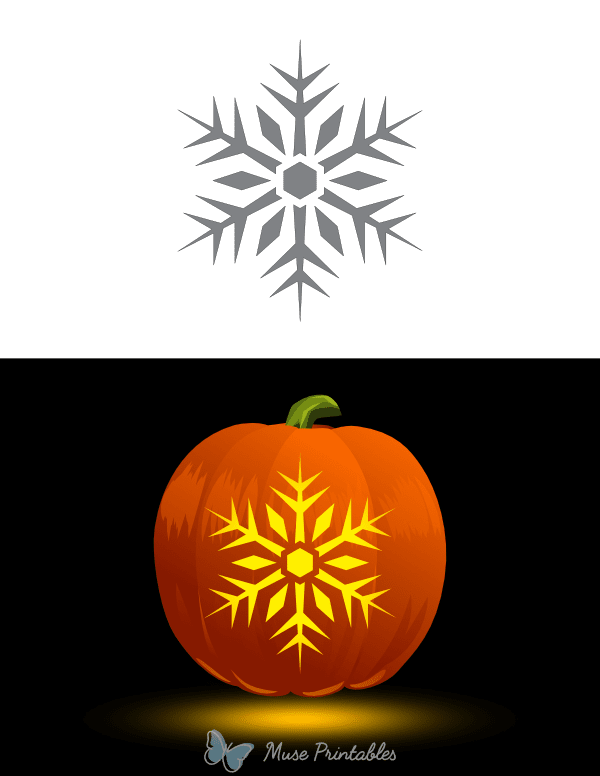 Snowflake Pumpkin Stencil