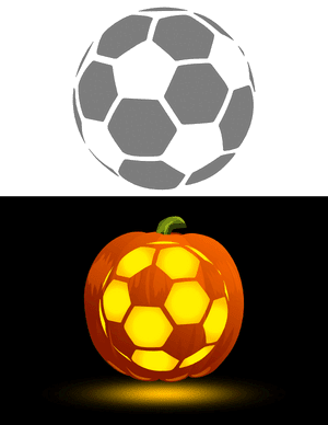Soccer Ball Pumpkin Stencil