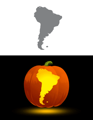 South America Pumpkin Stencil
