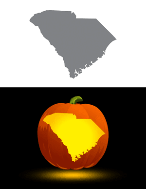South Carolina Pumpkin Stencil