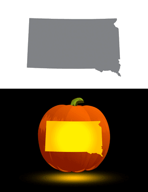 South Dakota Pumpkin Stencil