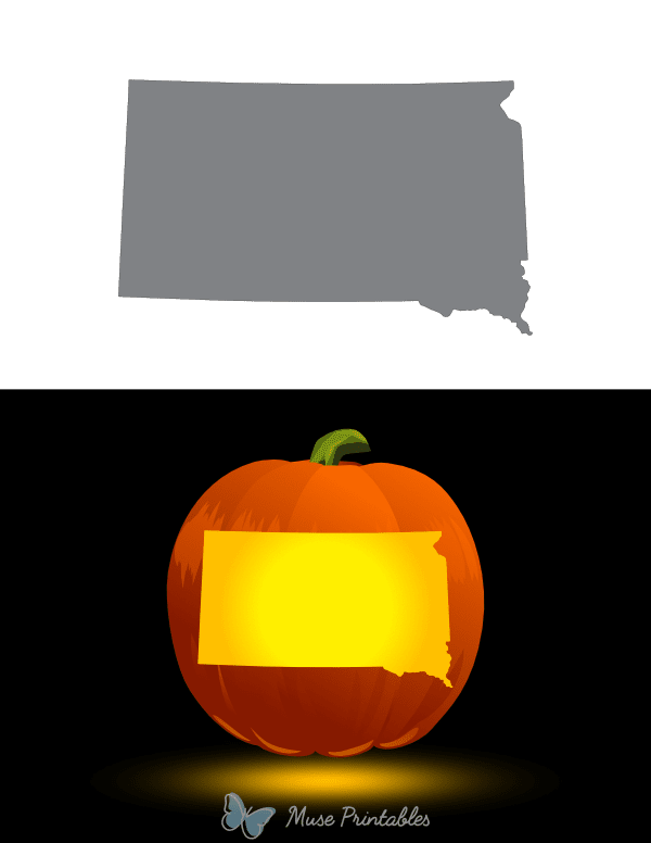 South Dakota Pumpkin Stencil