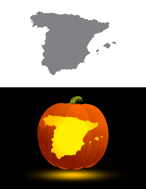 Spain Pumpkin Stencil