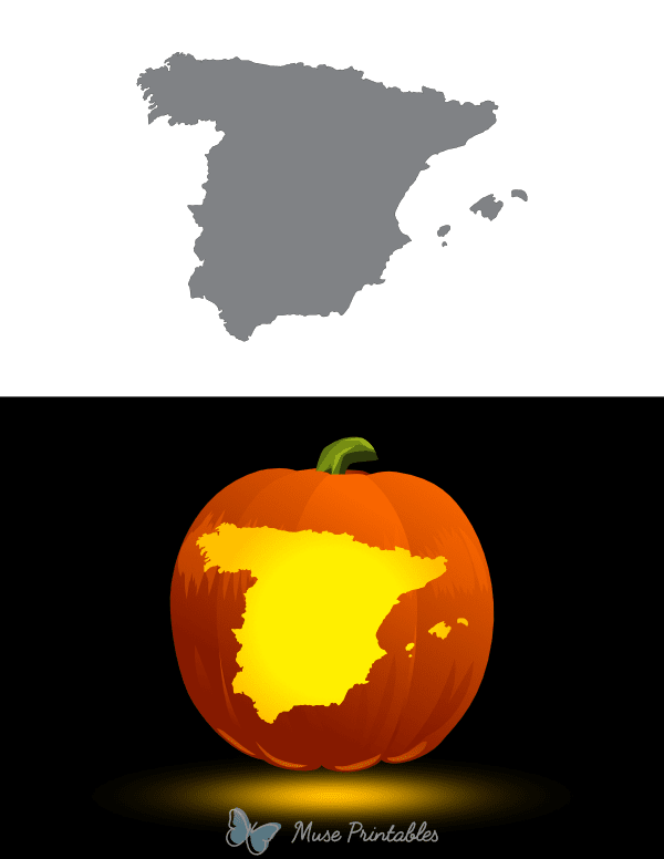 Spain Pumpkin Stencil