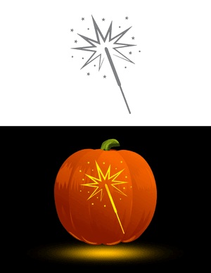 Sparkler Pumpkin Stencil