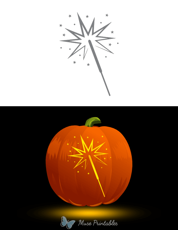 Sparkler Pumpkin Stencil