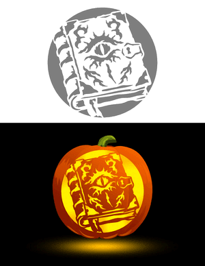 Spell Book Pumpkin Stencil