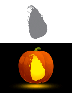 Sri Lanka Pumpkin Stencil